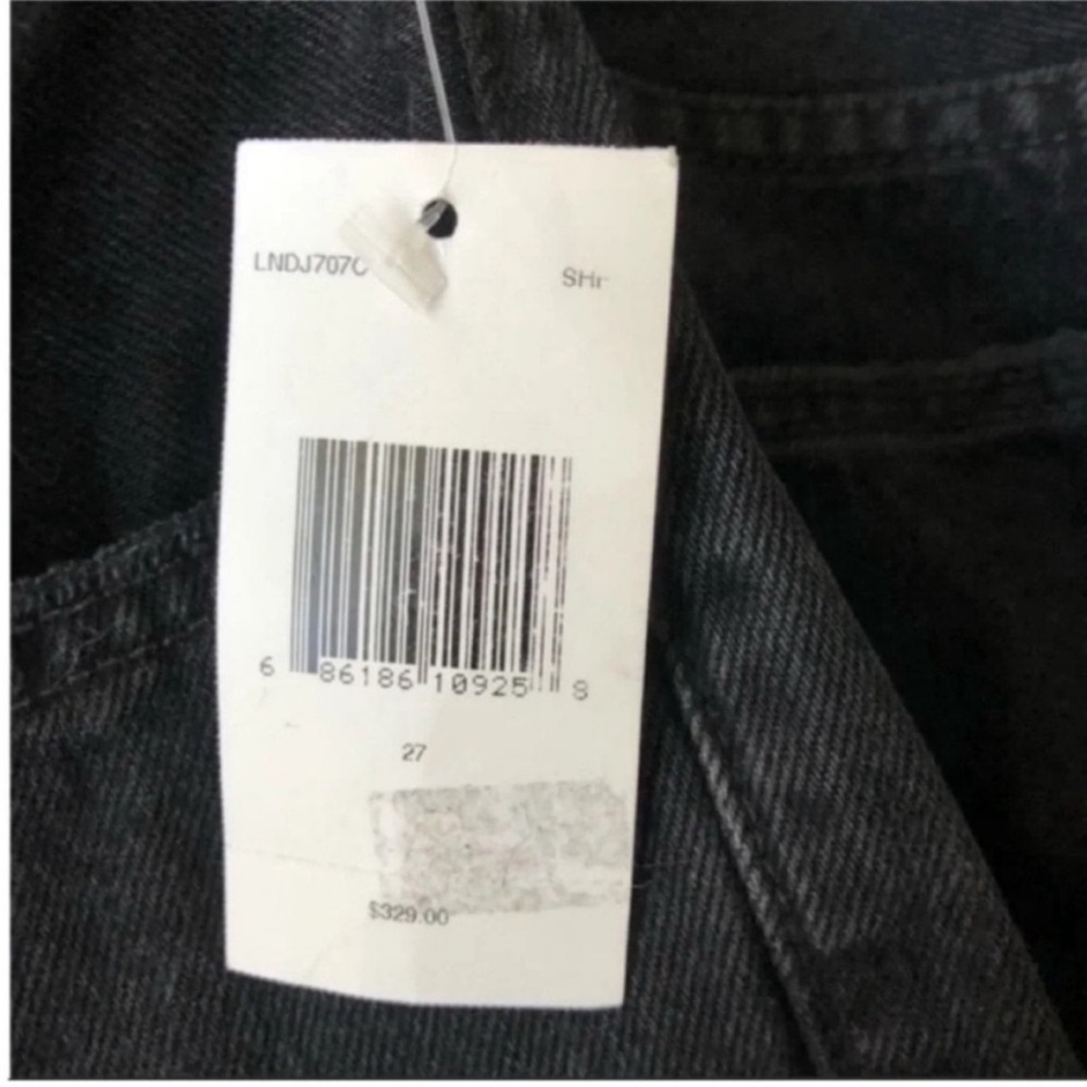 NWT SLVRLAKE London High Rise Straight Leg Jeans Black - Picture 8 of 10